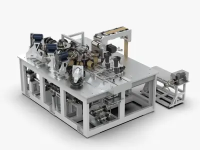 Automatic Disposable Cup Production 3D model