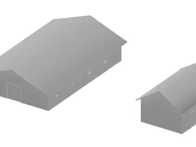 Historic stable and barn 1700 Free low-poly 3D model