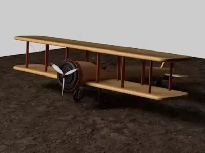 Bi Plane Toy Plane Free 3D model