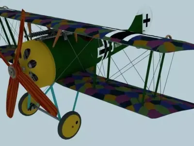 Pfaltz D VIII Low-poly 3D model