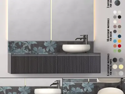 ARTELINEA - skin 140 bathroom furniture Free 3D model