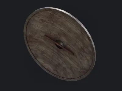 Realistik viking shield Low-poly Low-poly 3D model