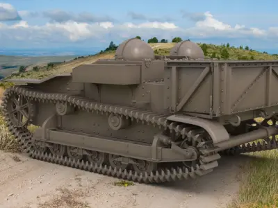 UE Tractor Clay Mentalray 3D model