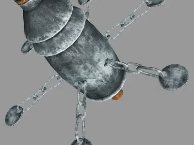 Turkish mace 3D model