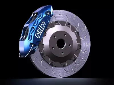 Endless Mono 4R Brake Kit Low-poly 3D model