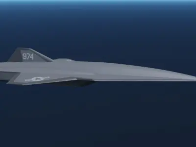 SR72 UAV Concept Low-poly 3D model