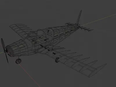 Piper PA-28 Cherokee RC plane 3D model 3D model