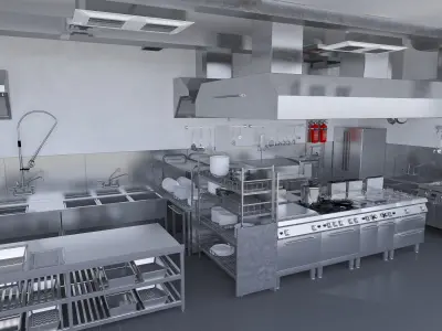 Commercial Kitchen v2 3D model