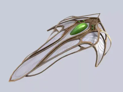 Alien spacecraft Low-poly 3D model