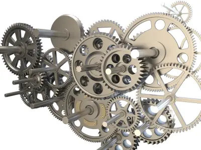 Gear mechanism set 3D model