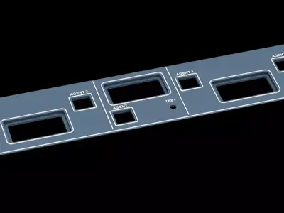 AIRBUS A320 OVERHEAD - FIRE PANEL 3D print model