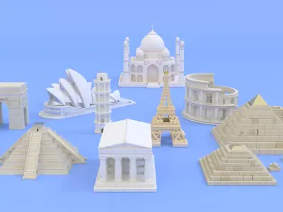 Monument building pack 3D model