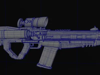 Sniper Flame Weapon Free 3D model