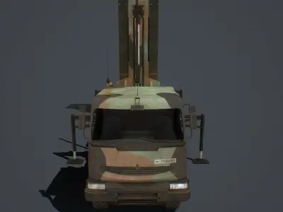 SAMP-T and Radar Arabel  and Missile ASTER-30  PACK Low-poly 3D model