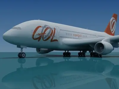 Gol Airlines Airbus A380 3D model