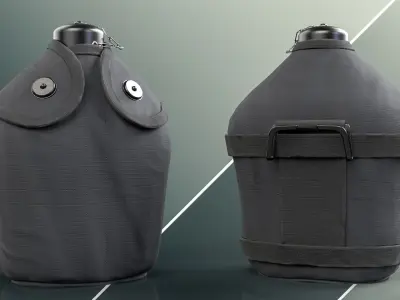 Military-Tactical Cover Bag Bottle Pouch 02 Free 3D model