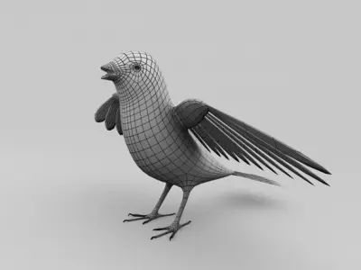Bird base Free low-poly 3D model
