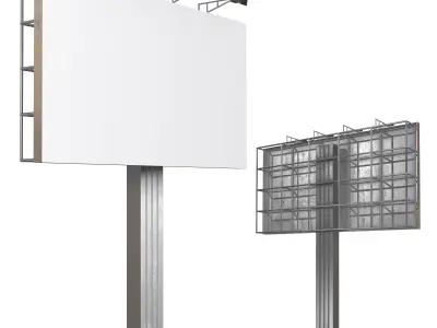 Street and Road Billboard Low-poly 3D model