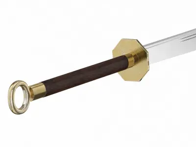 Baguadao sword Low-poly 3D model