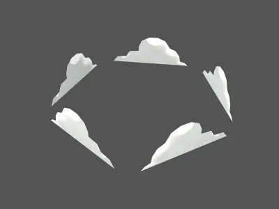 Cloud Head Effect v1 001 Low-poly 3D model