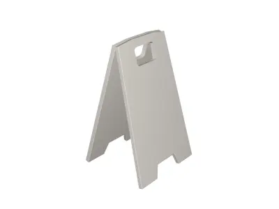 Industrial sign Low-poly 3D model