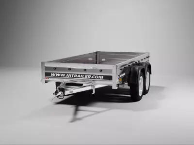 Utility Garden Car Trailer 3D model