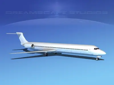 McDonnell Douglas MD-90 LP SS Low-poly 3D model