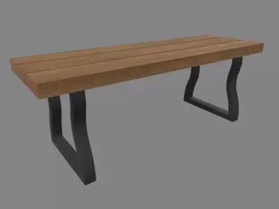 Low Poly Bench 03 Low-poly 3D model