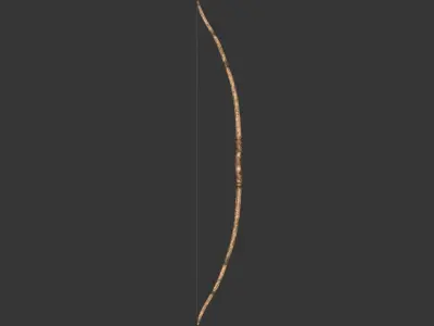 Medieval Crude Weapon Bow and Arrow Low-poly 3D model