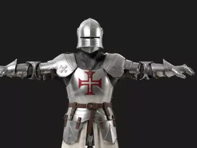 Holy Knight Commander Rigged Low-poly 3D model
