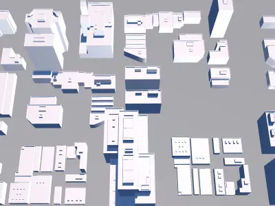 Buildings City building industrial park commercial housing 3D model