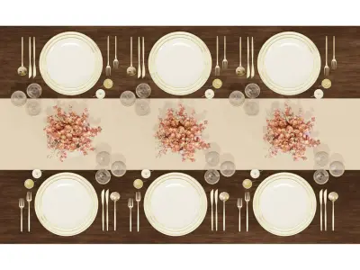 Table Setting Decoration Free 3D model