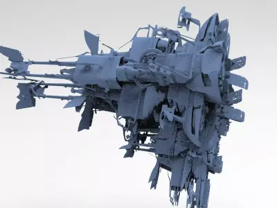 Star Wars inspired Racer Jet 2 3D model