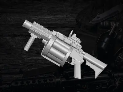 Big Lob Launcher For Action Figures 3D print model