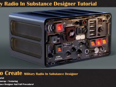Military Radio In Substance Designer Tutorial 3D model