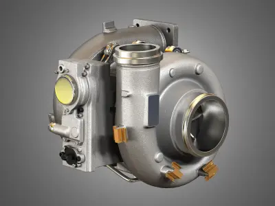 Turbocharger - Diesel Engine 3D model