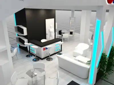 Exhibition Stand - ST0026 3D model