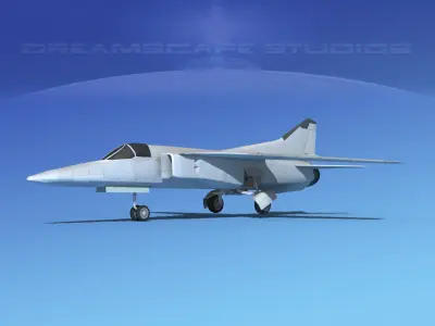Mig-27 Fighter LP Bare Metal Low-poly 3D model