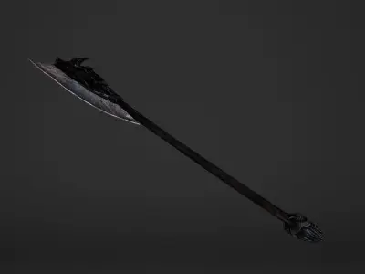 Two Handed Battleaxe Low-poly 3D model
