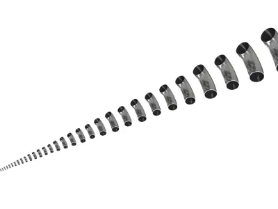 90 DEGREE WELDED STEEL ELBOWS-DIN2605 3D model