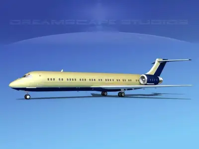 McDonnell Douglas MD-87 Corporate 4 3D model