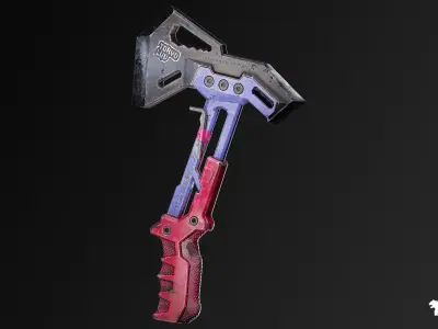 Cyberpunk Melee Weapons Low-poly 3D model