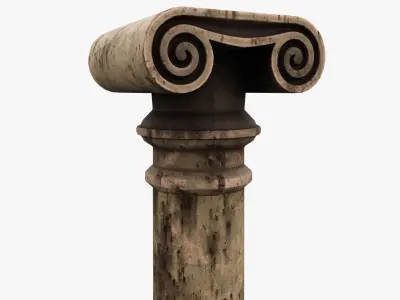 Column greek Low-poly 3D model