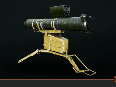 ATGM-MILAN Low-poly 3D model