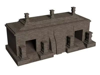 Mayan Temple Low-poly 3D model