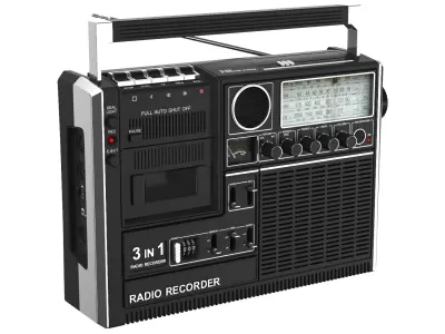 Cassette Player And JBL Boombox 3D model