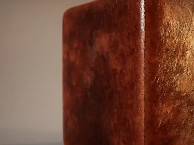 Leather Cube Free low-poly 3D model