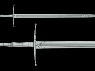 Longsword- Rook Free low-poly 3D model
