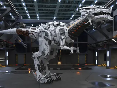 Dinosaur Robot Rigged for Maya 3D model
