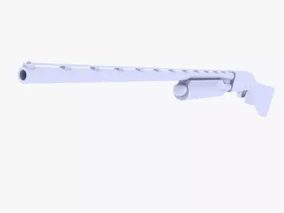 12GA Pump Shotgun Low-poly 3D model